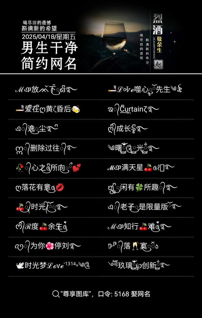 2025男生快手网名